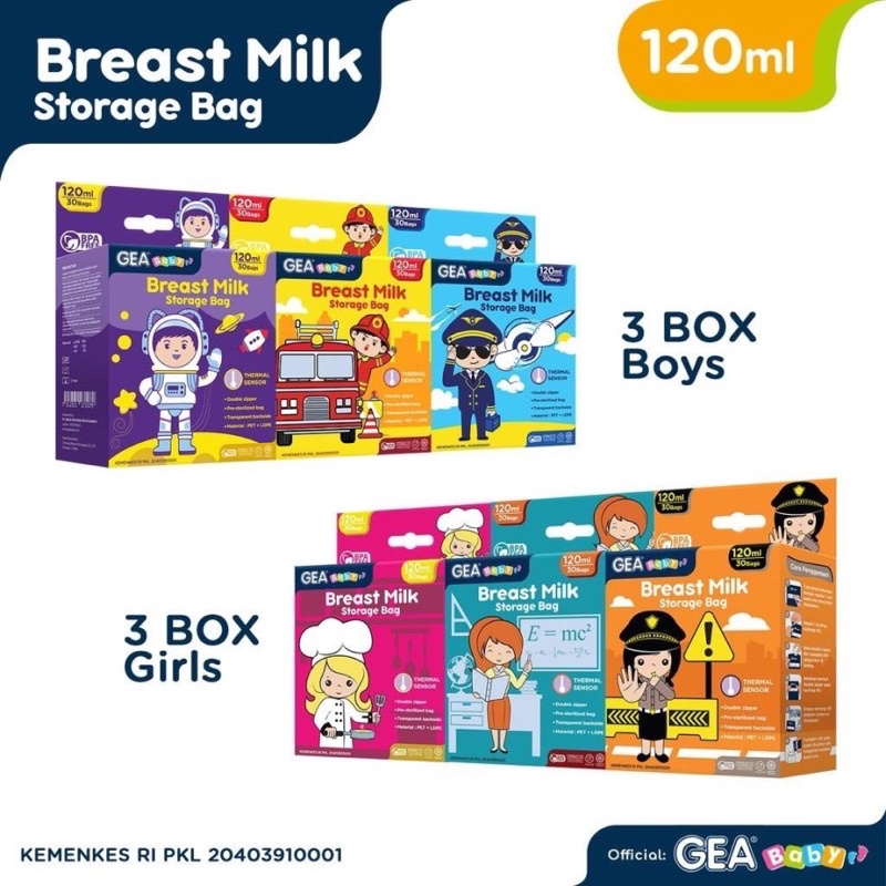 PROMO ! GEA Kantong ASI 120ml Breastmilk Storage Plastik asi