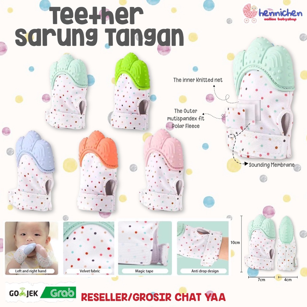 Teether Sarung Tangan Bersuara Teething Mitten Teething