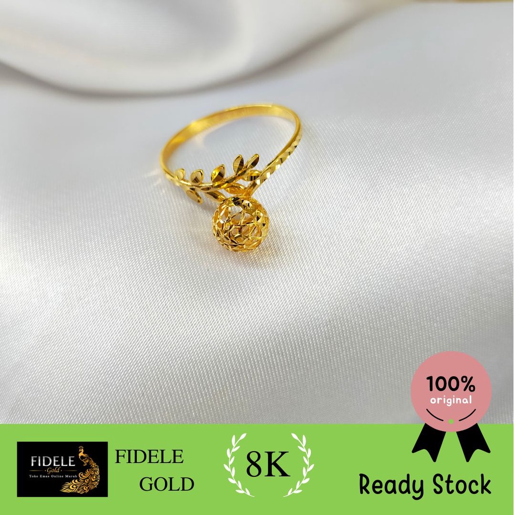 Cincin Kendari Bola Variasi Cantik Krawang Cincin Emas 375 Kadar Muda