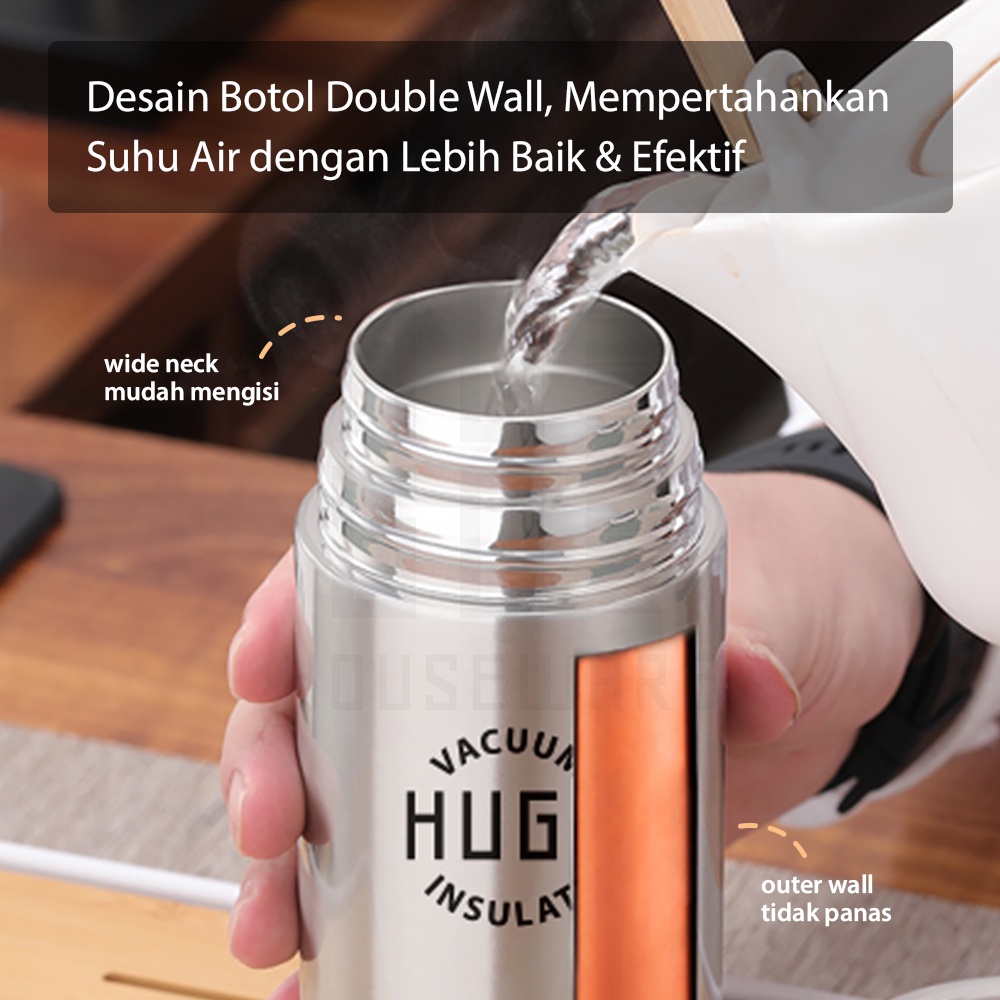 HUGO Termos Air Panas Stainless Steel Tahan Panas Dingin 24 Jam Premium Quality