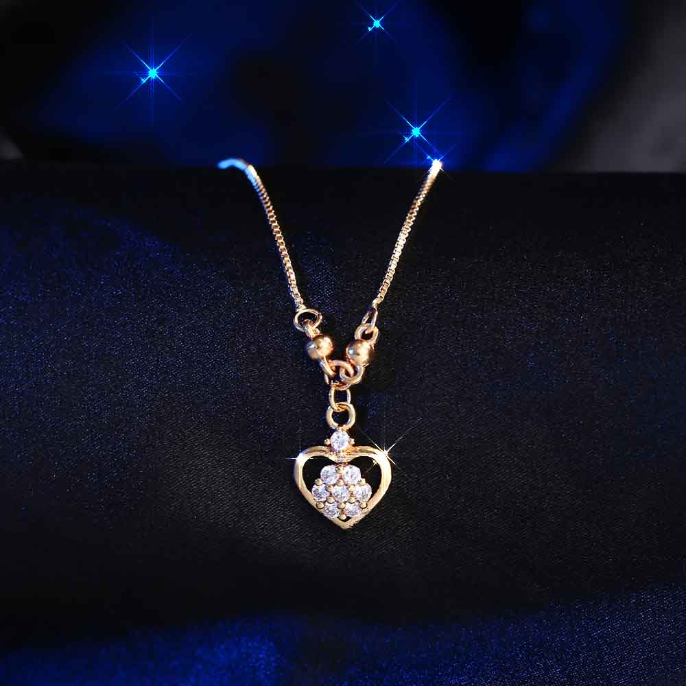 ✨D.G.C✨✅COD Model Kalung Titanium Korea Aksesoris Fashion Kalung Love Liontin Wanita Perhiasan Emas D023