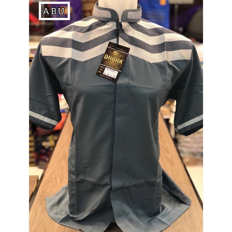 Baju Koko/Takwa DHUHA EXCLUSIVE PREMIUM EMBOS SIMPLE Lengan Pendek (Grosir/Ecer)