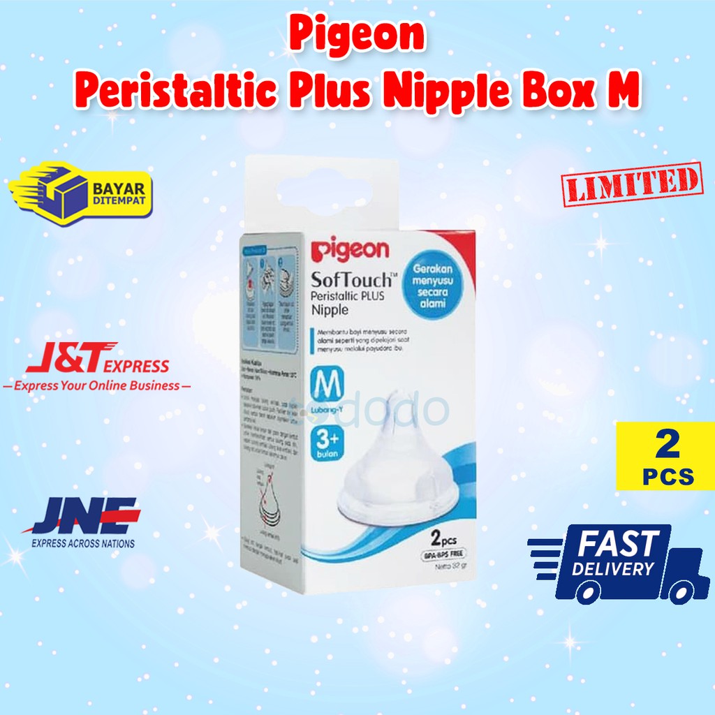 Pigeon Peristaltic Plus Nipple Box M Isi 2 Pcs