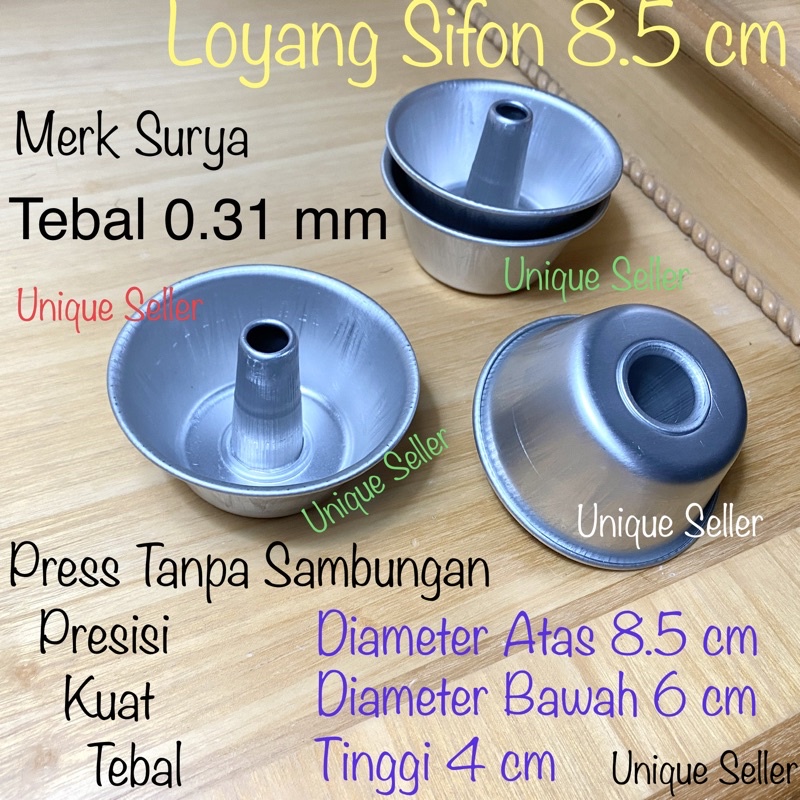 Loyang Sifon Mini Diameter 8.5 cm Tinggi 5 cm (Per Pcs) - 013 / Cetakan Chiffon Cake / Cetakan Kue Sifon / Loyang Sifon Mini 10 cm / Cetakan Sifon Kecil Aluminium Press Tanpa Sambungan / Loyang Sifon Kecil / Loyang Sifon Cake Mini