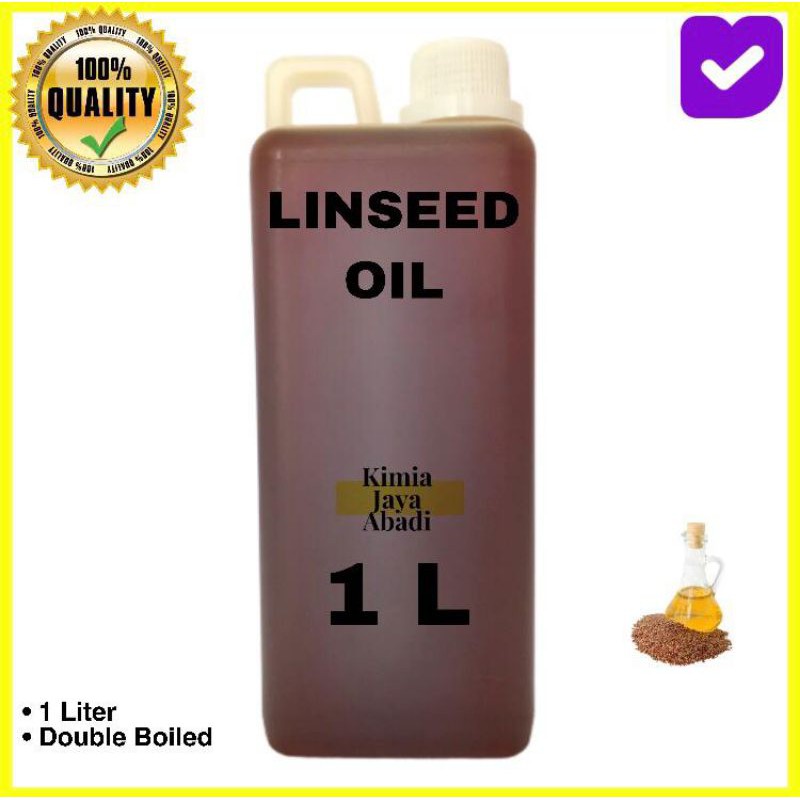 Linseed Oil Double Boiled 1 Liter ASLI Murni TERMURAH