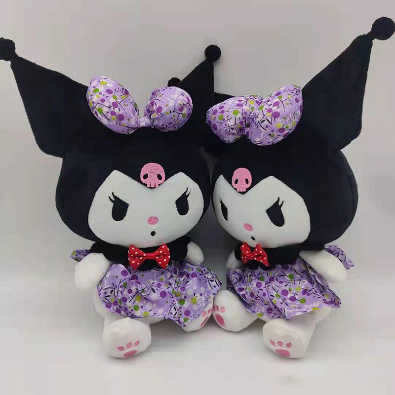 Kuromi Kawaii Princess Dress Mainan Mewah Boneka Boneka Kartun Lembut Gadis Hadiah Mainan