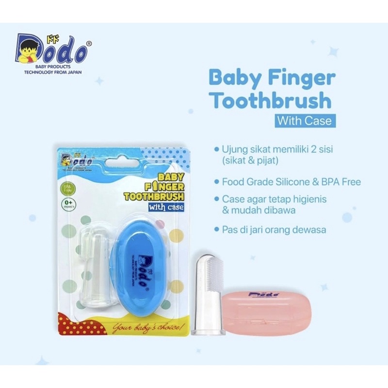 ❣️Rakkistore99❣️ Dodo Baby Finger Toothbrush With Case 0+ Month