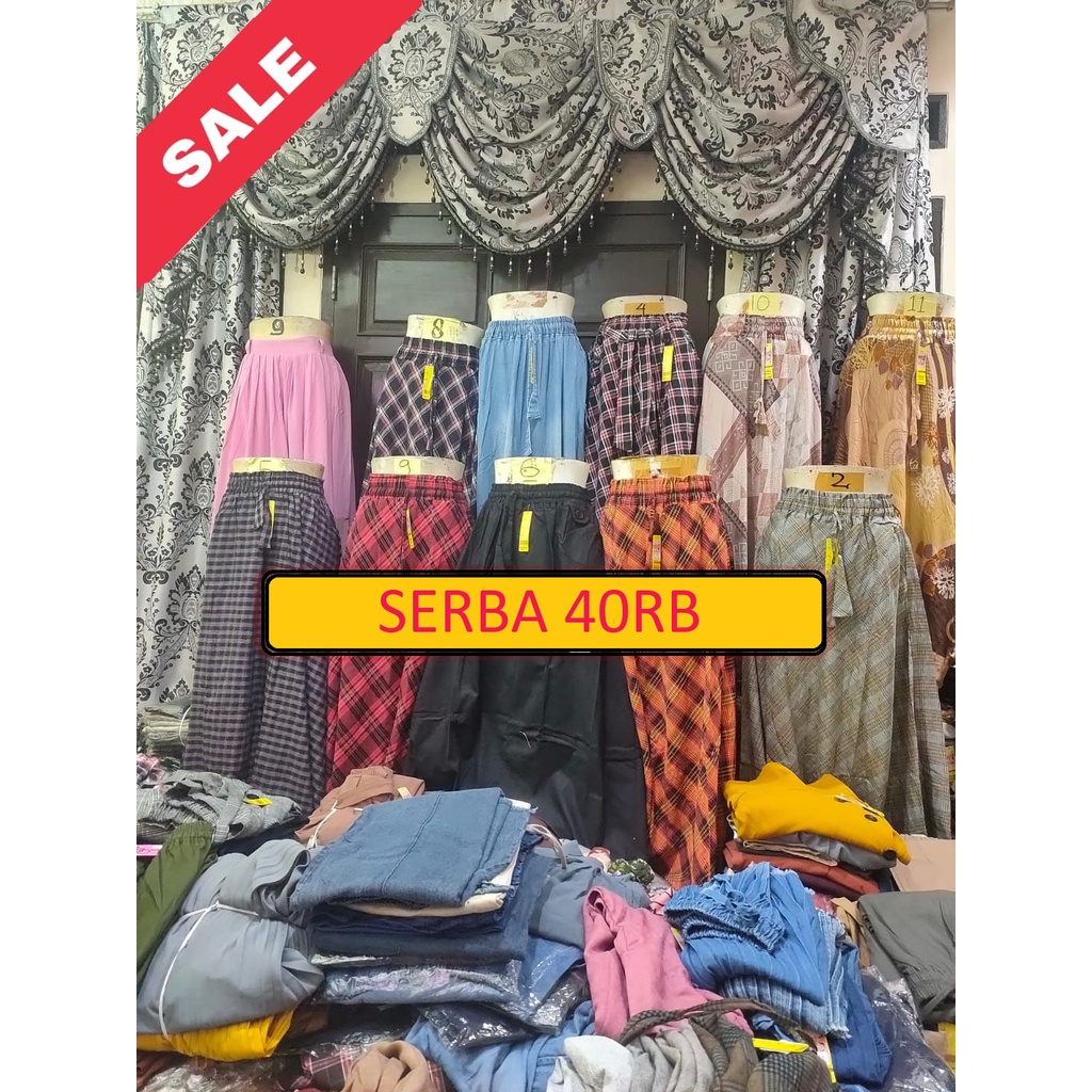 ROK FLANEL IMPORT PANJANG/ROK TARTAN/ROK KOTAK PAYUNG-3