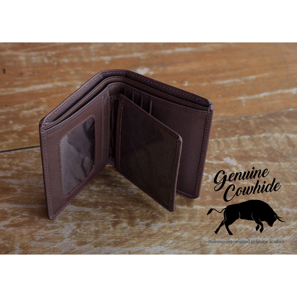 Dompet Kulit Asli - Dompet Kulit Tegak - Kulit Asli - Genuine Cowhide