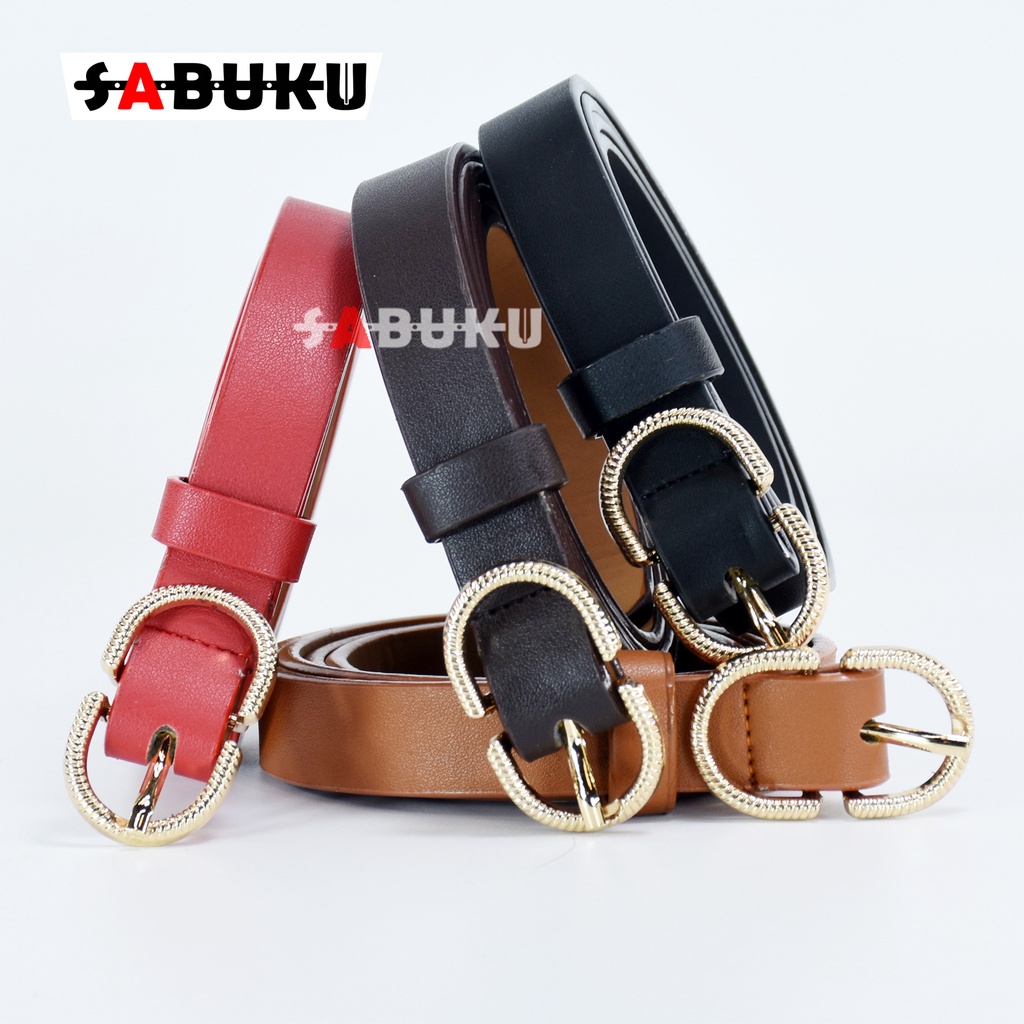 Ikat Ban Pinggang Wanita Korea Fashion Kulit PU Gasper Sabuk Cewe Womens Belt - 168