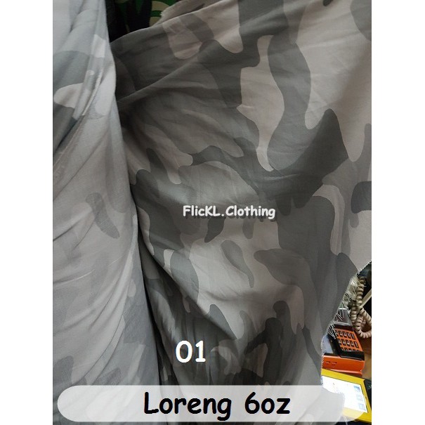 Bahan Kain Loreng Camo 6oz Ormas Tentara Sipil Dress Gamis Terusan Kemeja