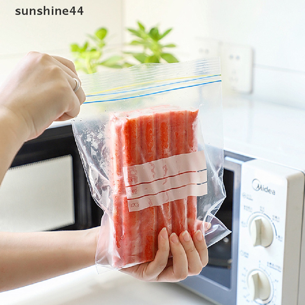 Sunshine Kantong Plastik ziplock Transparan Untuk Menyimpan Buah / Sayur Di Kulkas