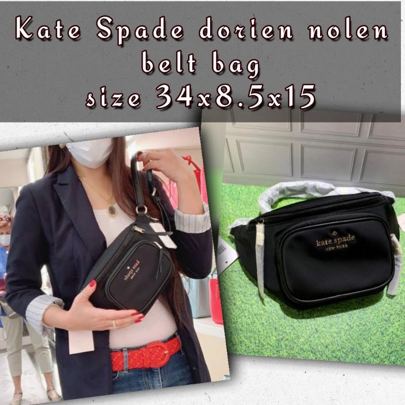 tas pinggang Kate Spade original dorien nulon belt bag black