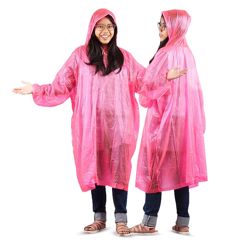 MURAH! Jas hujan poncho lengan murah PVC (Bukan bahan plastik)