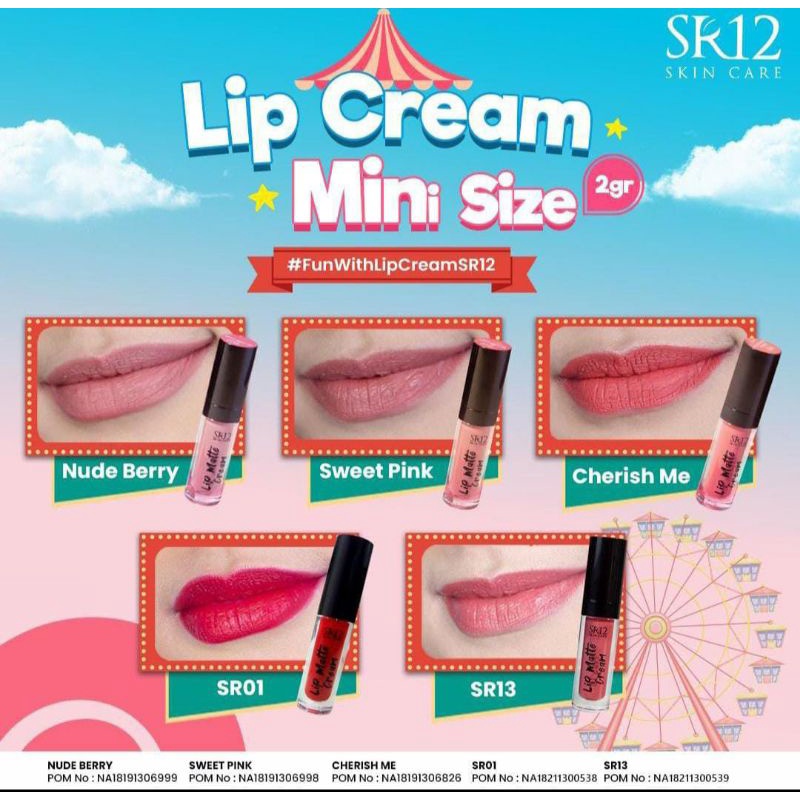 Lip cream Mini Size SR 12 Lip Matte Cream Mini Sr12