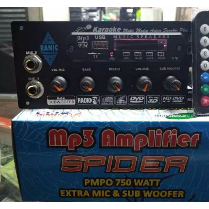Kit Power Amplifier Speaker Aktif Stereo Karaoke  - MP3