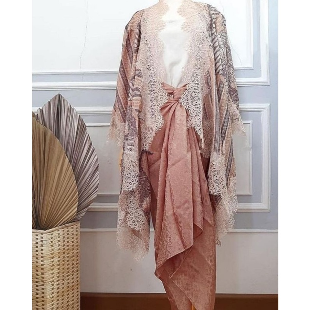 [PROMO TERMURAH] SET VISCOSE ROK LILIT POLOS WITH RENDA