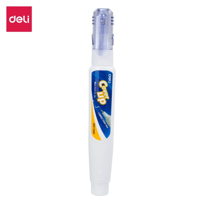 

Deli E7287 Tip Ex - Correction Pen Steel Tip 8ml White Bottle