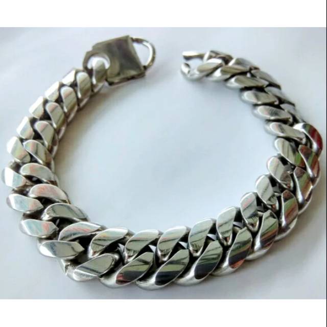 Gelang Pria Rantai Besar Monel Anti Karat - Gelang Stainless Steel titanium