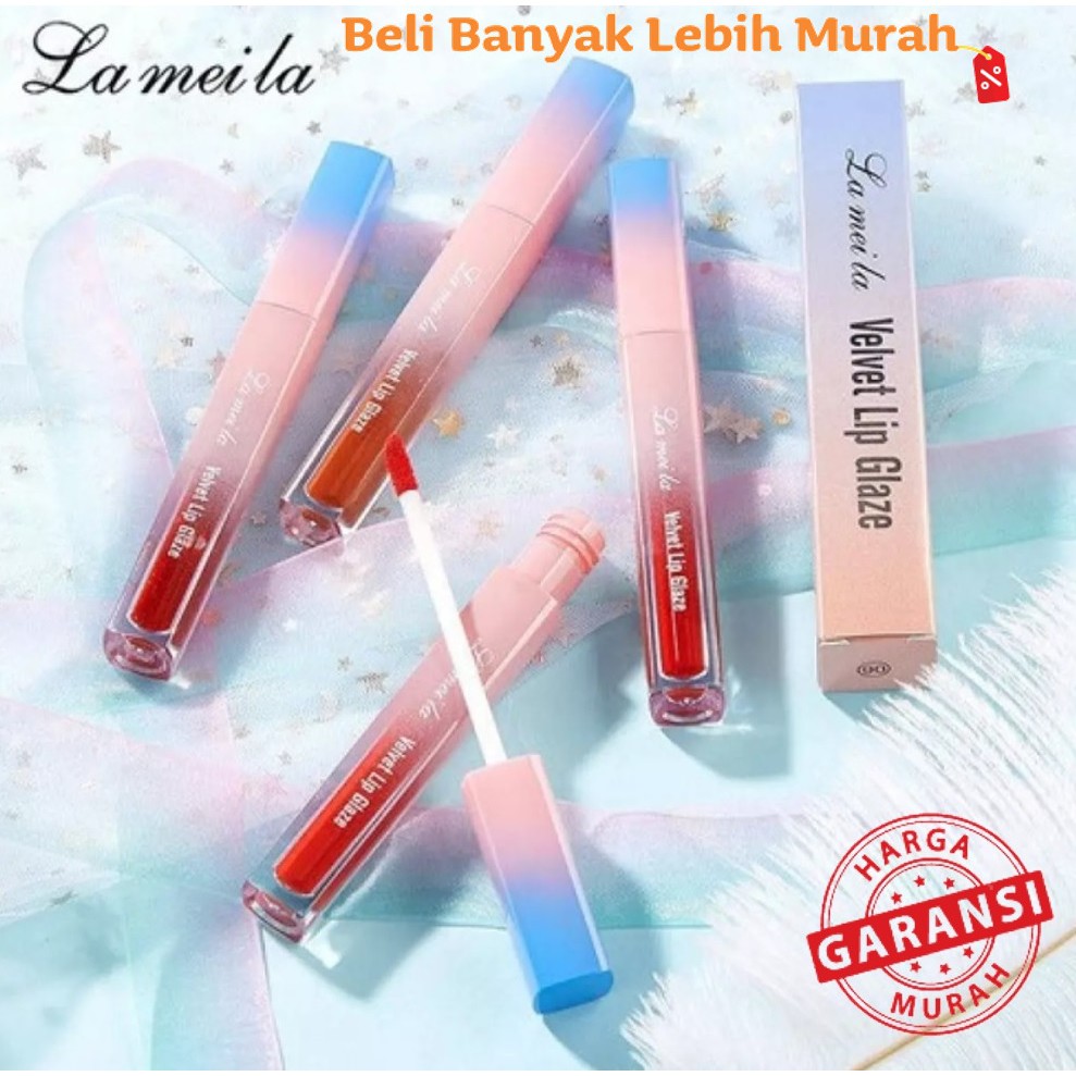 Liptint Korea Lameila Gloss VELVET Lip Glaze - Liptint Tahan Lama Anti Air / Lipstik Lipcream Lipbalm Lip Tint Original / Makeup Kosmetik Wanita Liptint Anak Sekolah Murah Bibir Merah Alami