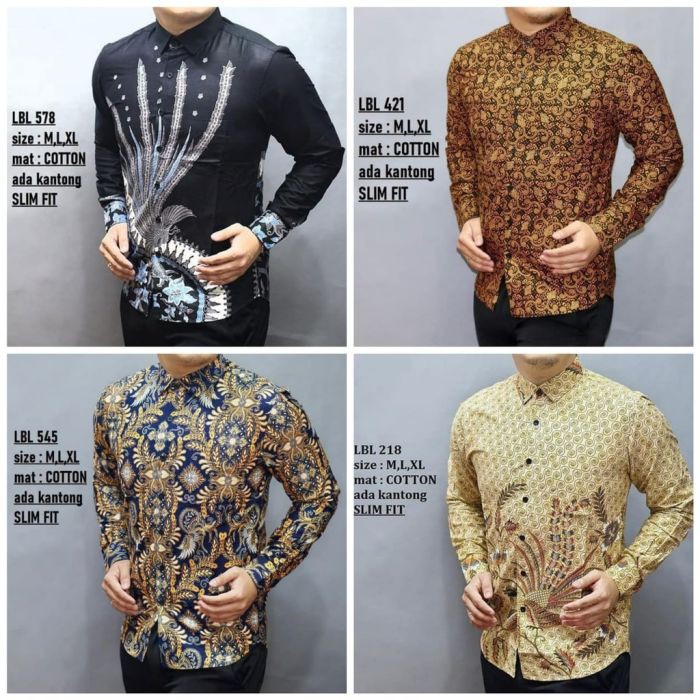 BATIK PRIA SLIM FIT MODERN ELEGAN KEMEJA BATIK PRIA SLIMFIT KATUN PREMIUM MODEL 3 KEMEJA FORMAL