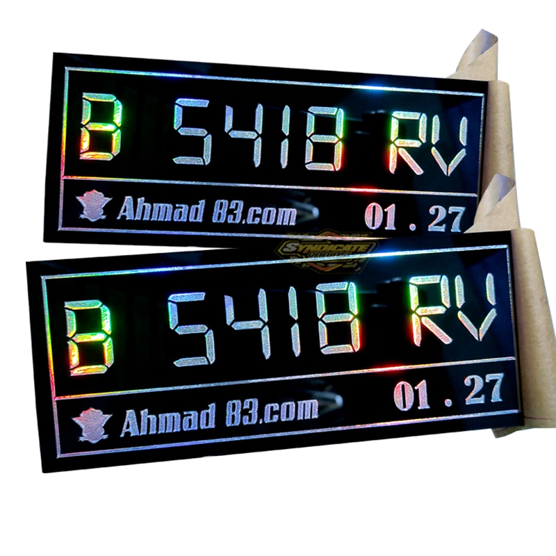 Plat Motor Hologram Digital Syndicate Variasi