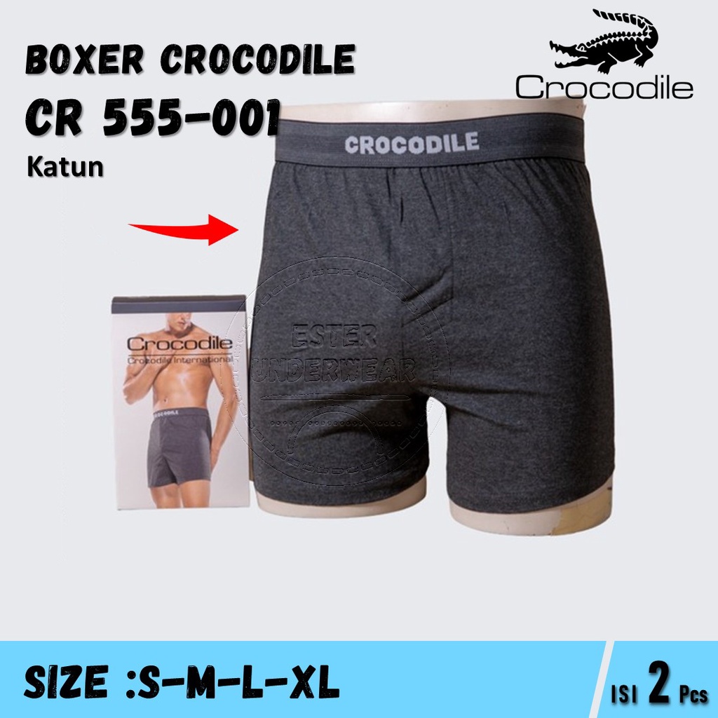 Celana Boxer Pria CROCODILE CR BX 001 Isi-2 Pcs/Pack