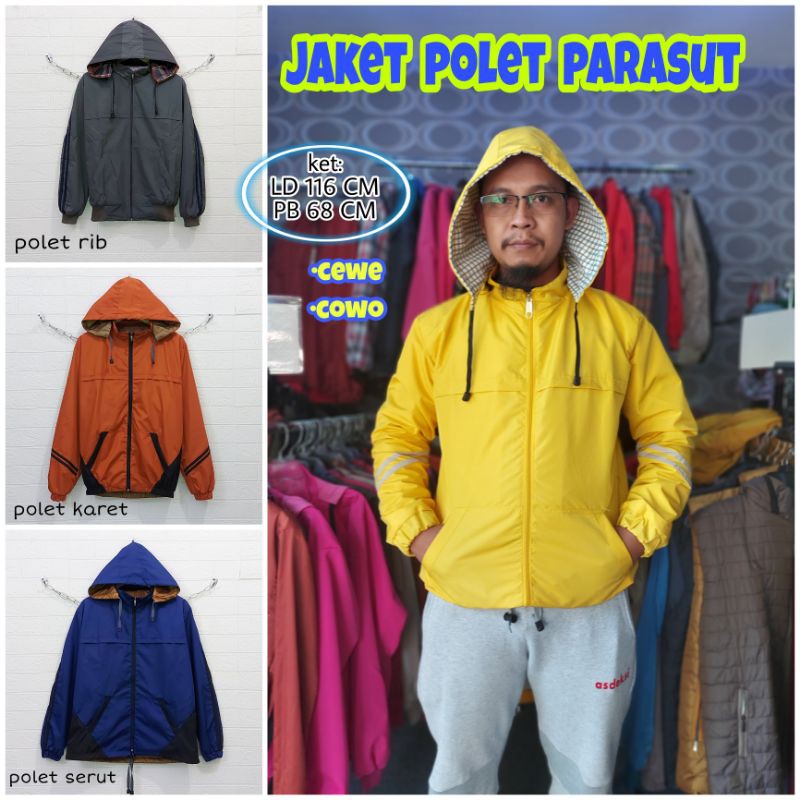 Jaket polet karet/5L/XXXL/ld 120 cm/fashion pria dan wanita/JUMBO/Jaket parasut