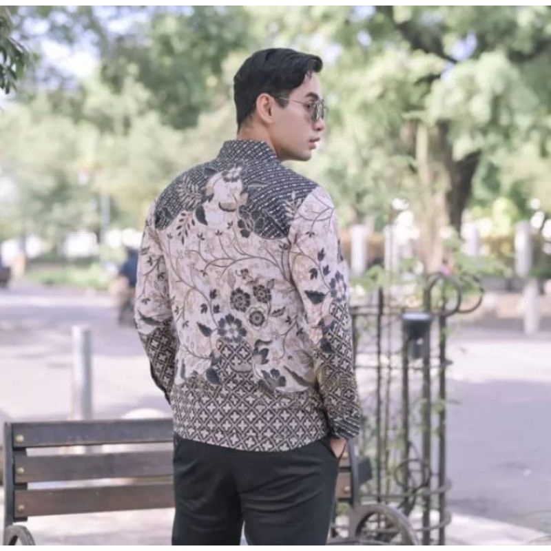Kemeja Batik Slimfit Lengan Panjang Baju Kemeja Batik Pria Dewasa Lengan Panjang Batik Keren Original Lapis Furing Hem Batik Cowok Lengan Pendek Baju Batik Mewah