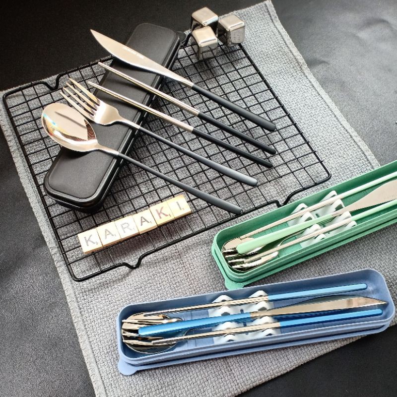 Sendok Set Korea Sujeo Sendok Garpu Sumpit Pisau