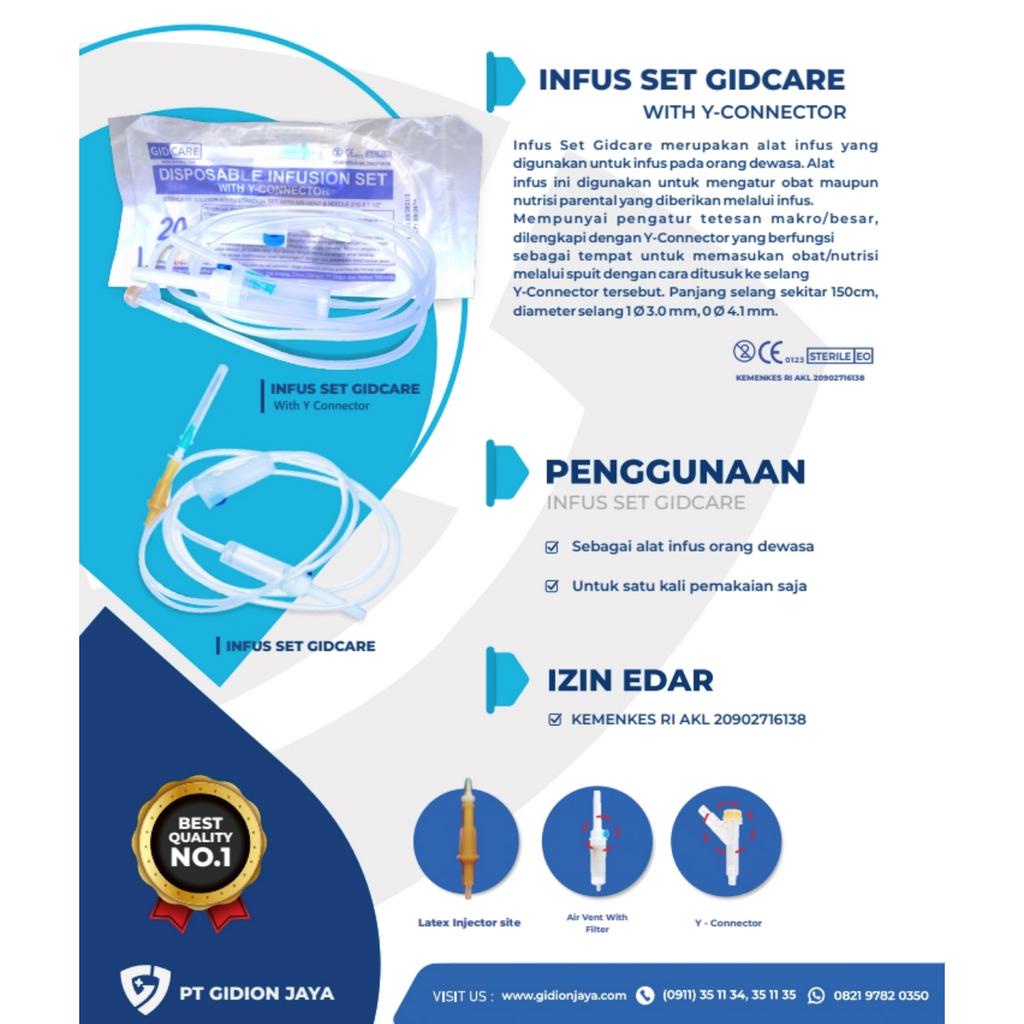 Infusion Set Adult Y Type Gidcare / Alat Selang Infus Set Dewasa