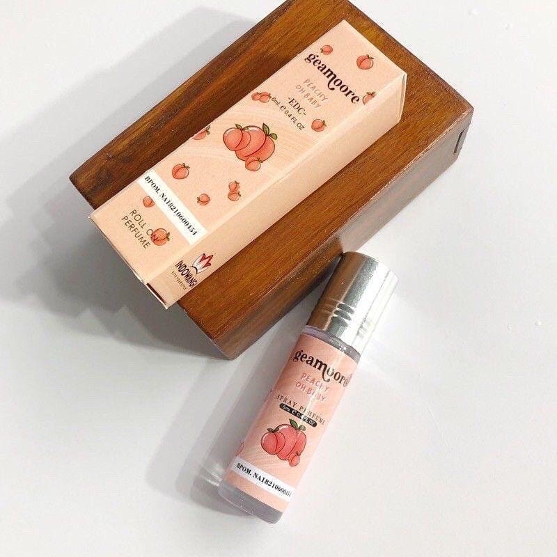 BPOM 6ml Roll On PARFUM NON ALKOHOL Inspired PARFUME GEAMOORE GEAMORE-Peach baby