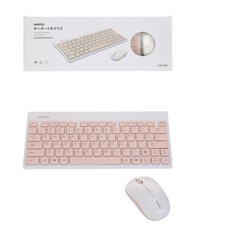 MINISO Keyboard Mouse Combo Set Multimedia Wireless Keyboard Bundle