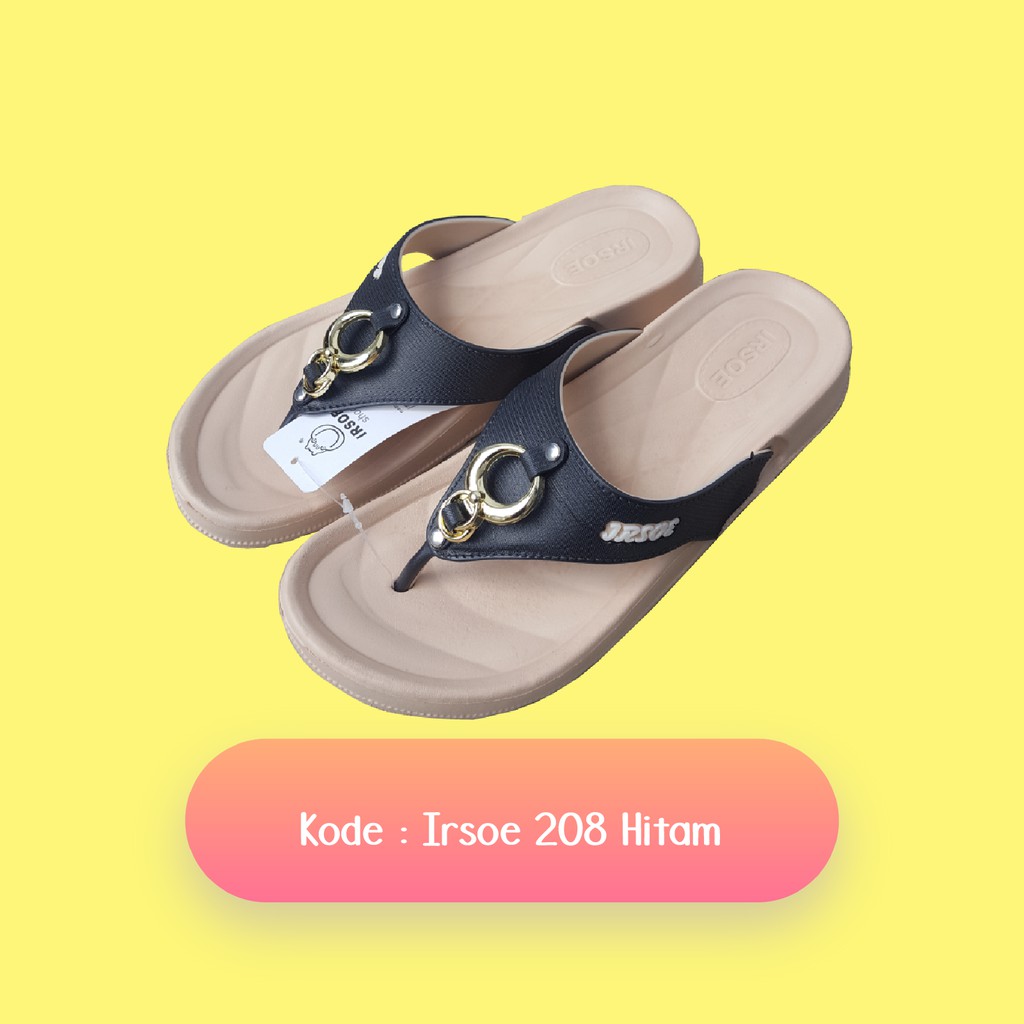 Sendal Jepit Casual Wanita Karet Busa Irsoe Ukuran 36 - 40