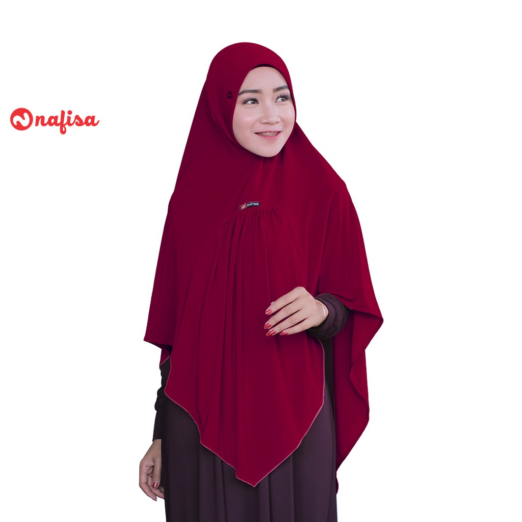 Nafisa Raida Yess - Jilbab Instan Bergo Syar'i-MERAH HATI