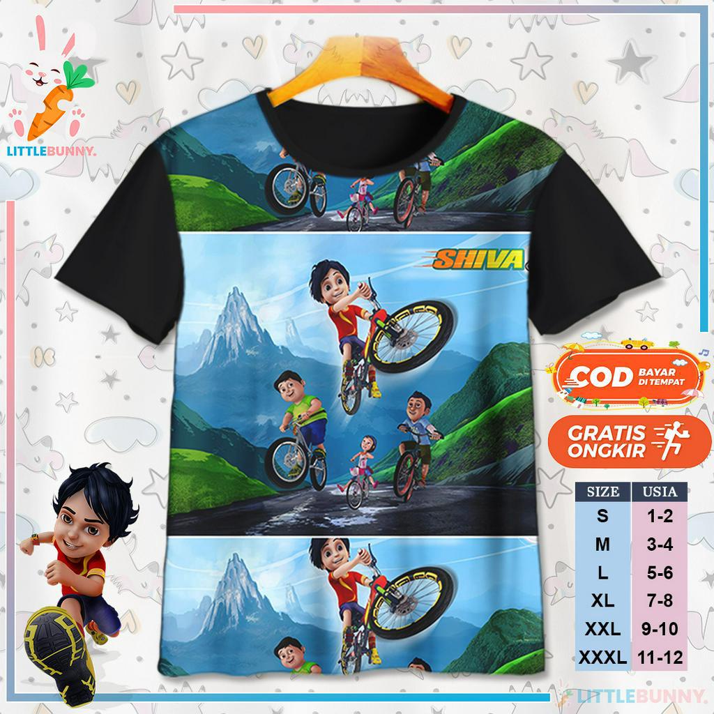 BAJU KAOS ANAK KARTUN 3D SHIVA V10 BAJU KAOS ANAK 3D SHIVA - LITTLE BUNNY