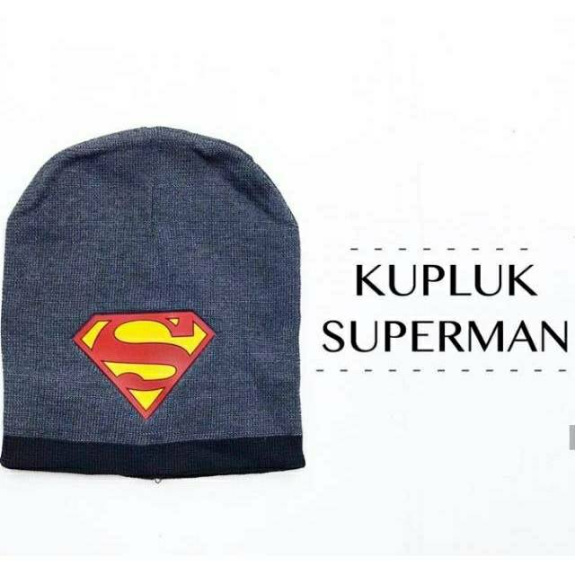 Topi kupluk bahan rajut gambar aplikasi batman fashion anak bayi cowok laki baby boy murah -kup