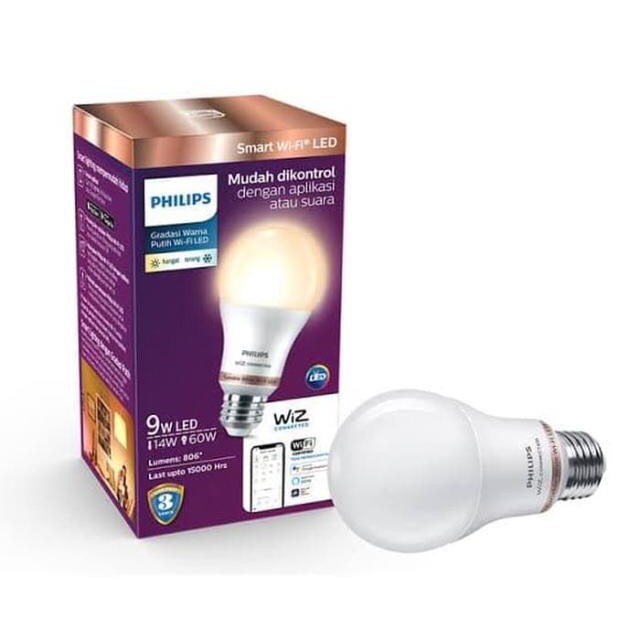 Lampu LED Philips Smart WiFI 9 Watt 9W WiZ - Tunable White