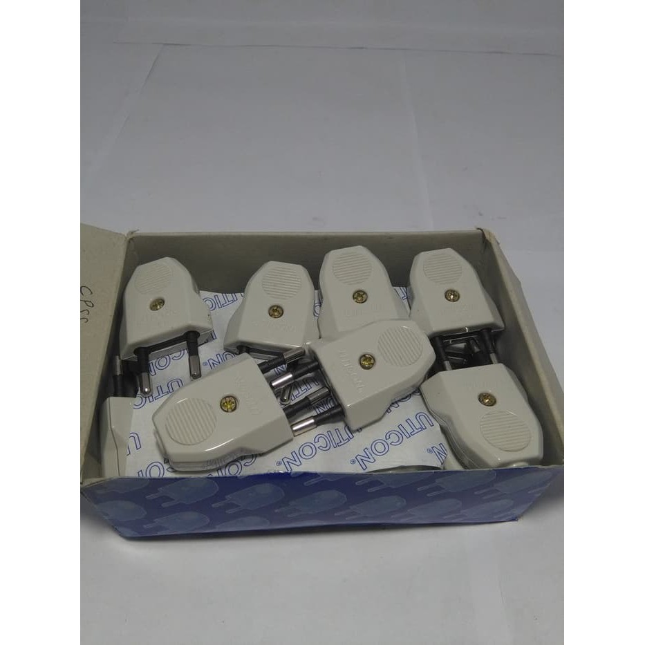 Steker Uticon Gepeng / Colokan Uticon Putih