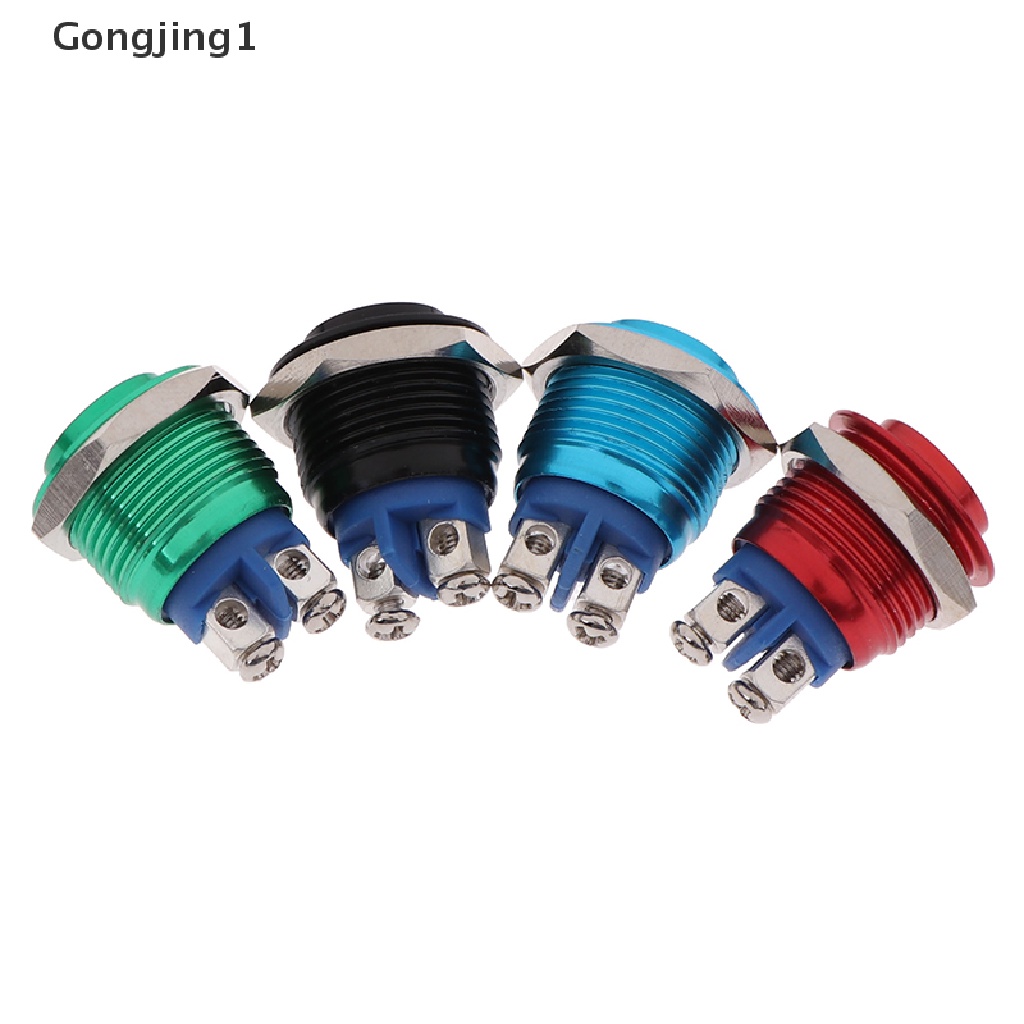 Gongjing 1pc Tombol Tekan Momentary 16mm Anti Air