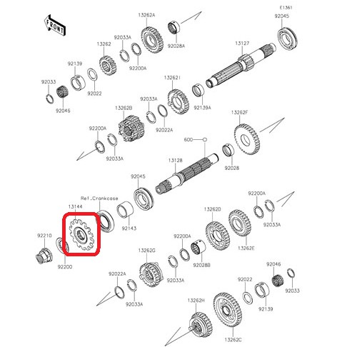 Gear Depan Kawasaki Ninja 250R Original, Ready Stock