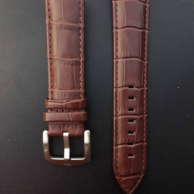 22mm guess leather strap brown