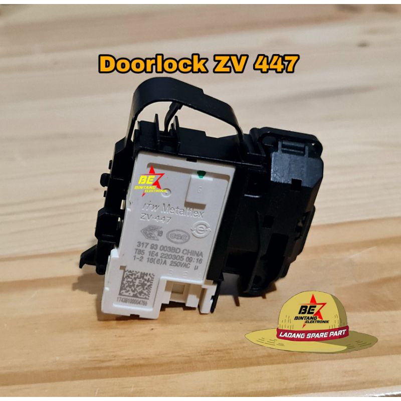 Doorlock Switch Haier ZV 447 Door lock Sanyo Aqua Panasonic Original hitam