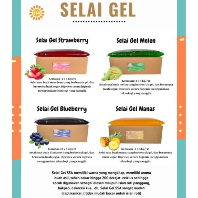 

Selai strawbery/ selai melon/ selai blueberry/ selai nanas/ selai roti/ selai buah kemasan 5kg