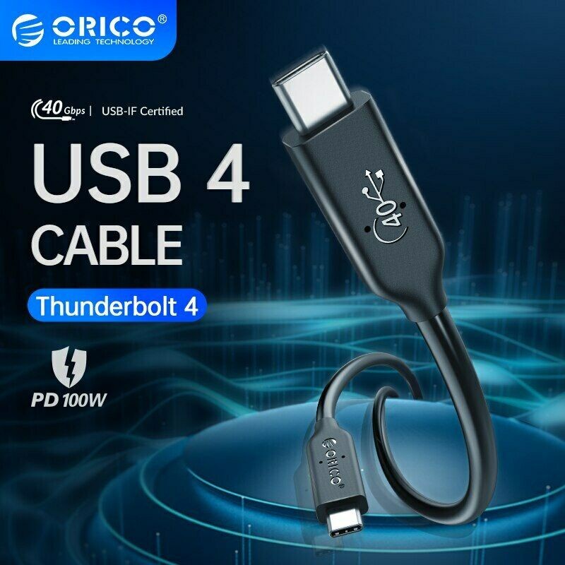 ORICO U4C03 PD100W 40Gbps USB4.0 Type-C Fast Charge Cable 30 cm