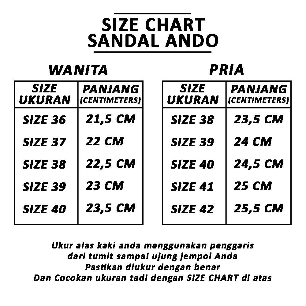 Ando Sendal Jepit Wanita HK 1701 Size 36-40