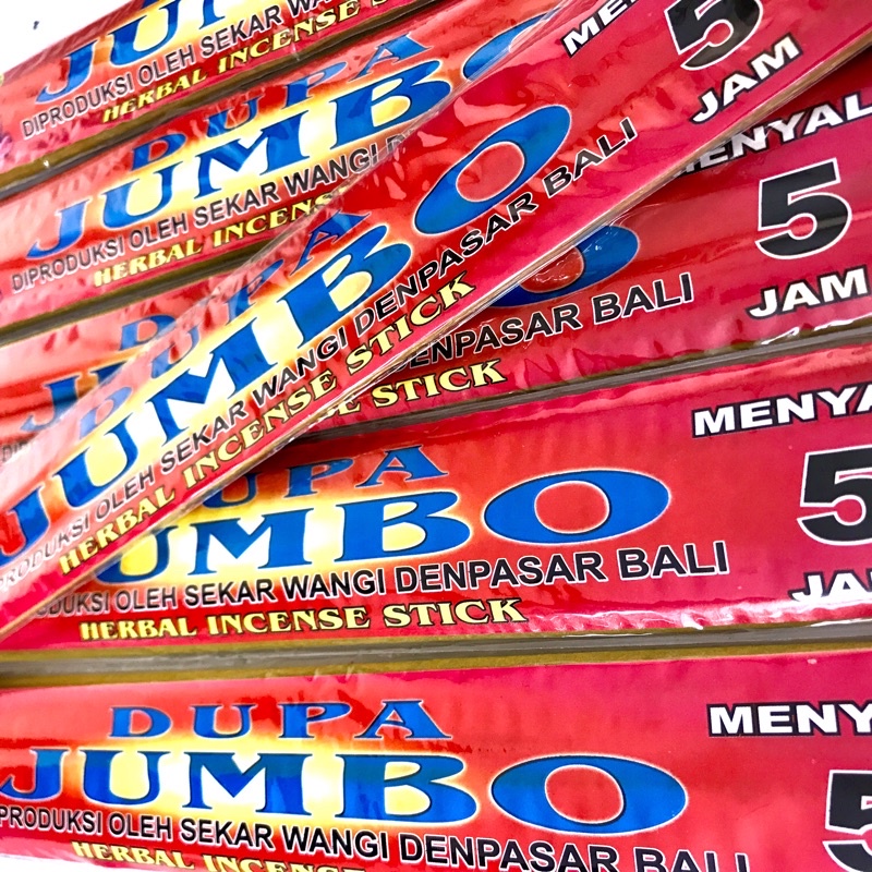 Dupa Hio Jumbo 5 Jam Ayur isi 5 stick Panjang 40 cm Abu Dingin Produksi Sekar wangi