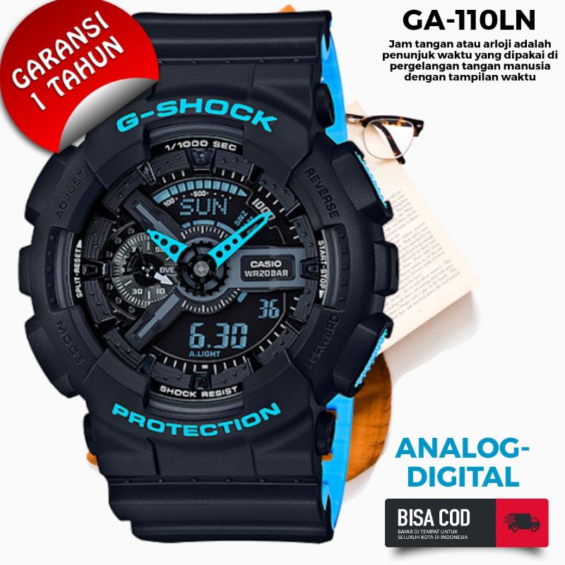 COD Jam Tangan Pria Merk Casio G-Shock Type GA-110LN Black Baterai