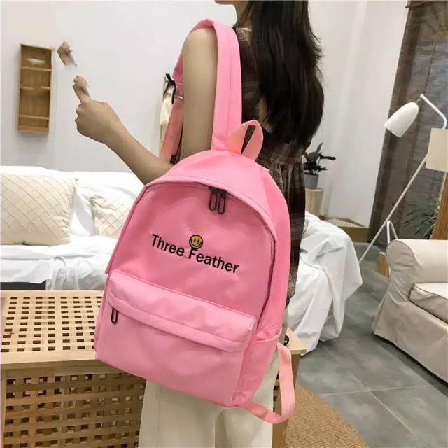 backpack Tas Sekolah Versi Korea Perempuan Siswa SMA Harajuku Ulzzang Pasang Ransel Surat Smal