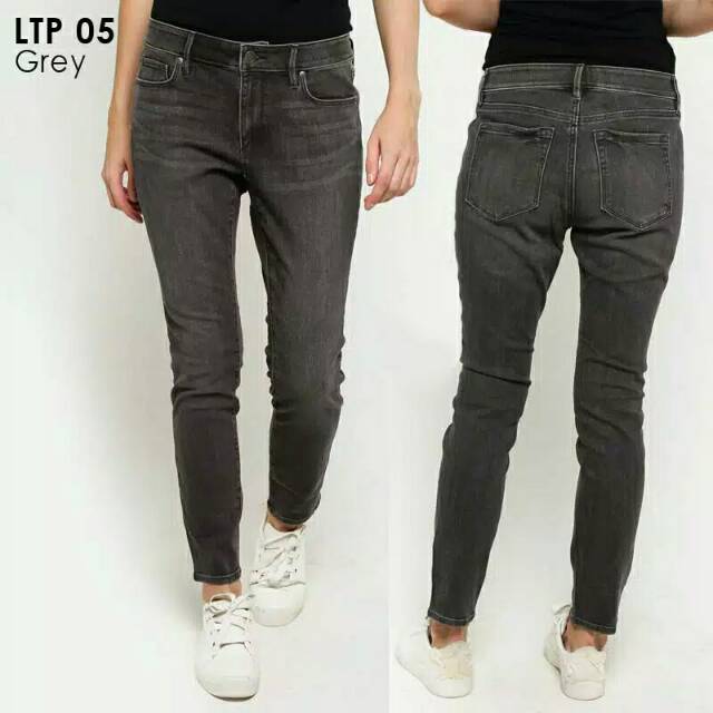 Celana Wanita [Loft] Original Grey Modern Skinny Jeans